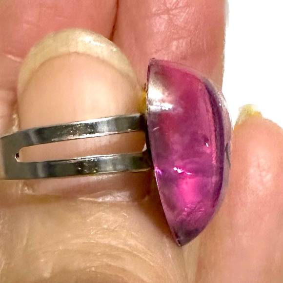 VTG RARE Y2K LISA FRANK PINK SMILEY HEART RING BLING JEWELRY VALENTINE GIFT LOVE - Picture 6 of 9